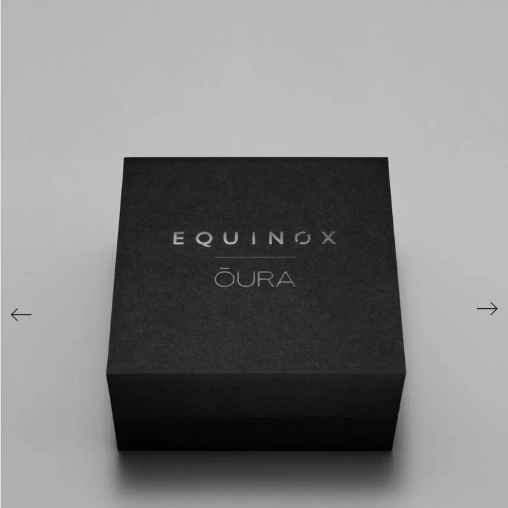 Oura Equinox Black Smart Ring Set with Charging Case and Pouch